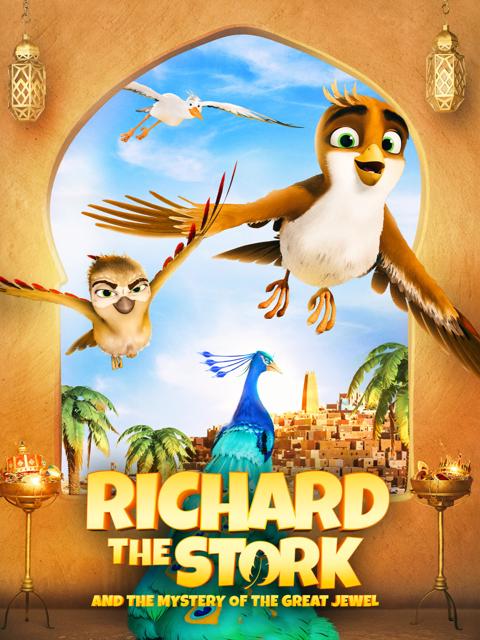 Poster för Storken Richard och den mystiska juvelen