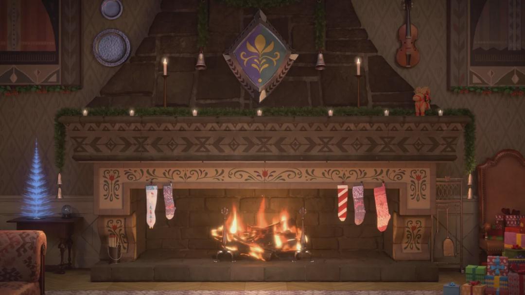 Background image for Arendelle Castle Yule Log