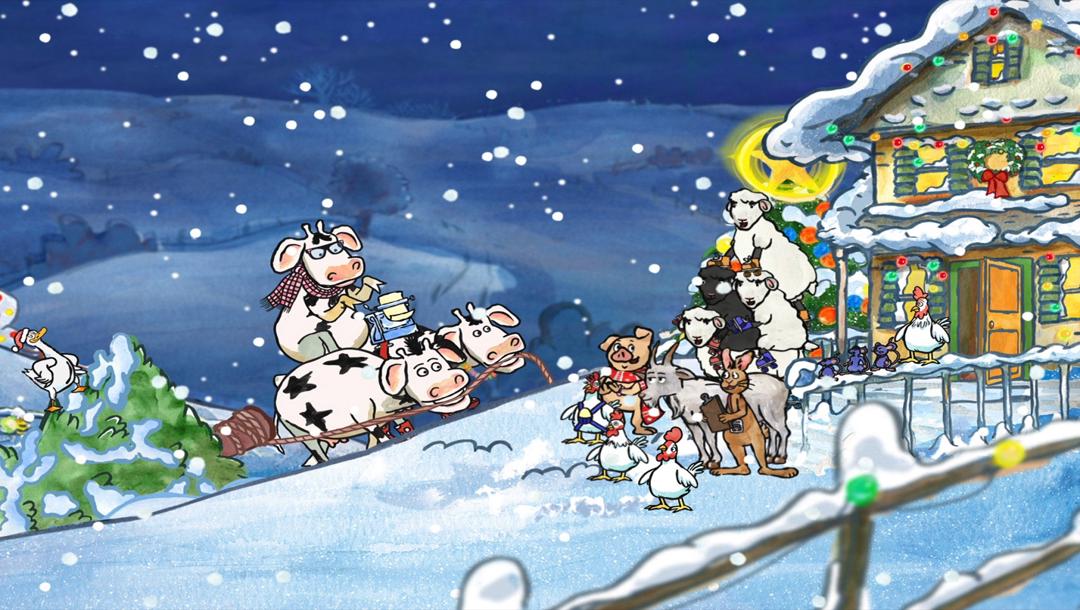Background image for Click, Clack, Moo: Christmas at the Farm