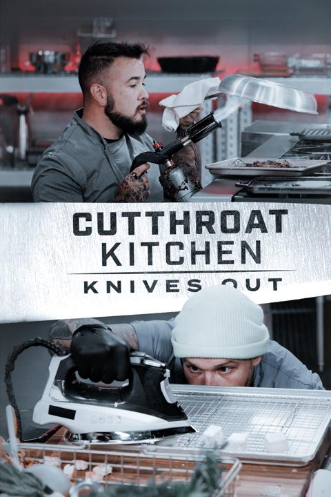 Series poster for Cutthroat Kitchen: Knives Out