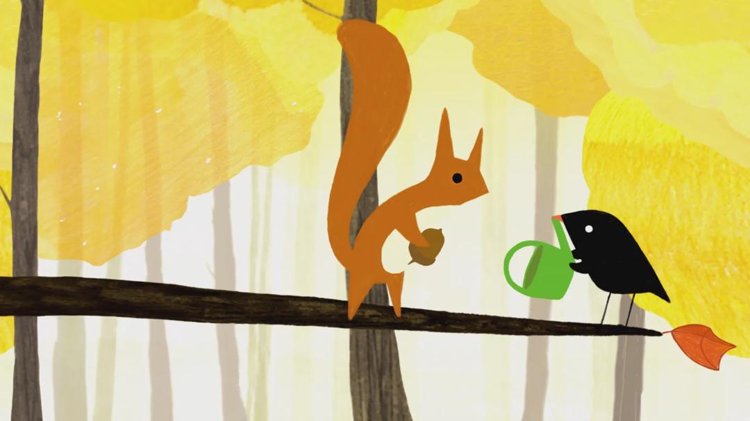 Background image for The Little Bird and the Squirrel