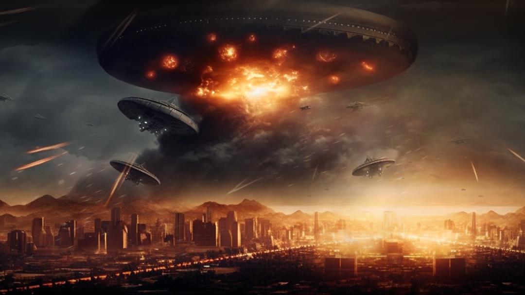 Background image for The UFO Battle of Los Angeles